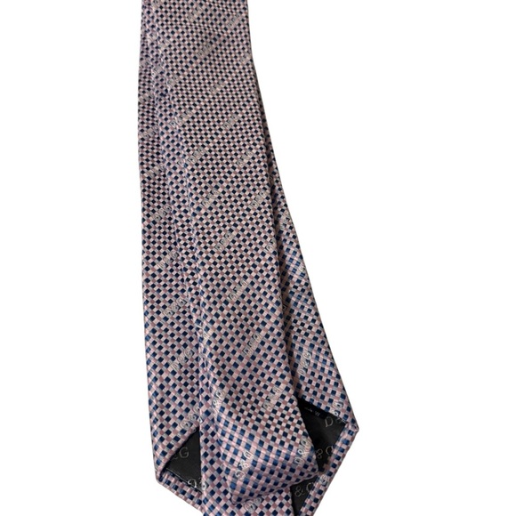 Dolce Gabbana, Handmade Elegant Checkered Silk Tie - Picture 4 of 9